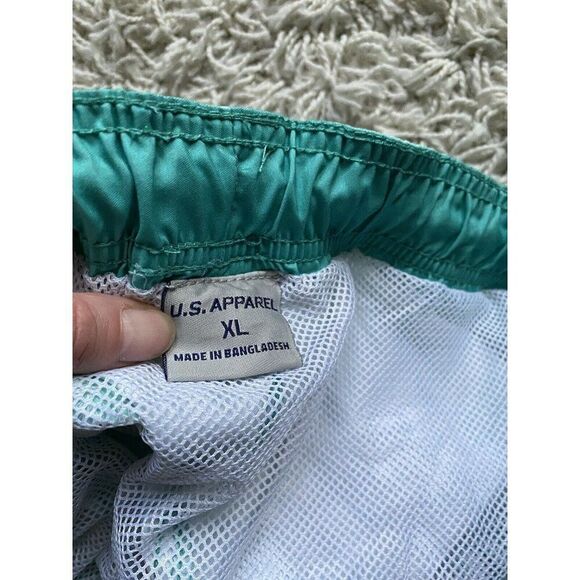 U.S. Apparel Swim Trunks XL Mens Turquoise Water Blue - Picture 4 of 4